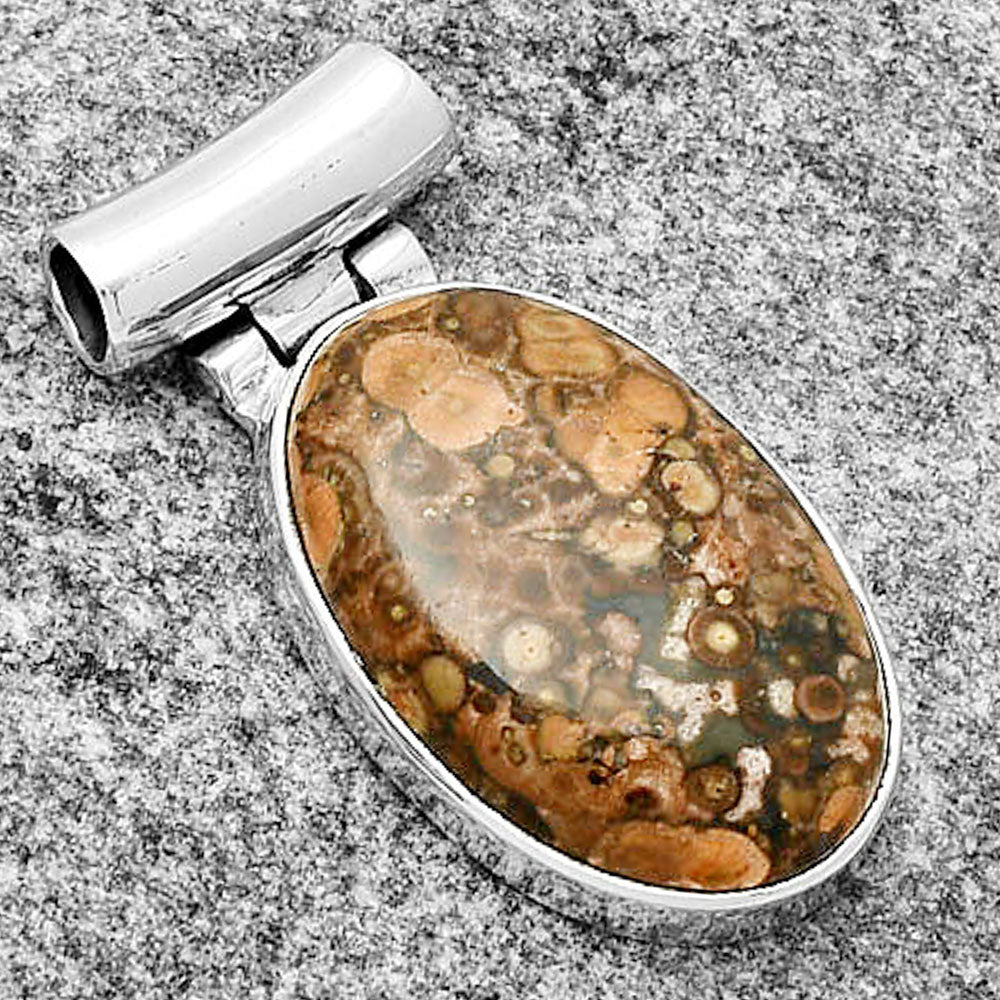Natural Poppy Jasper Pendant P-1621 SDP126723