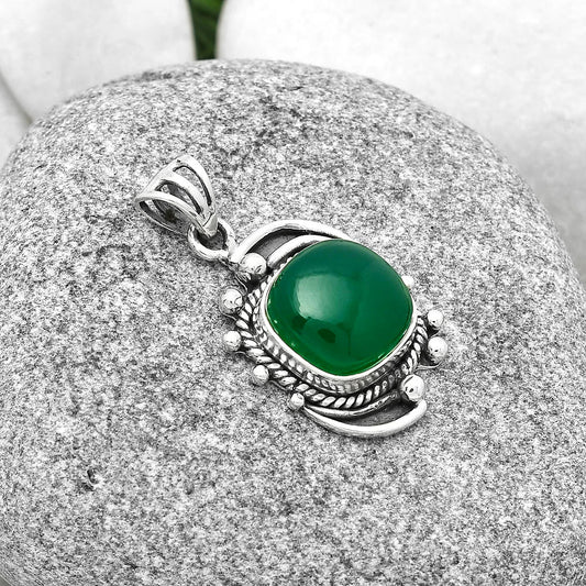 Natural Green Onyx Pendant P-1012 SDP126856