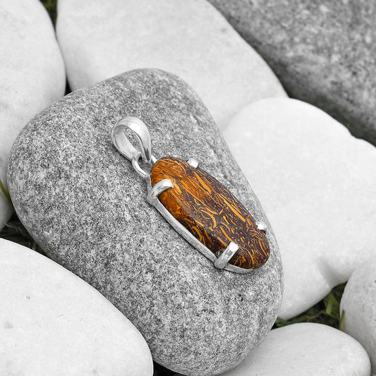 Natural Coquina Fossil Jasper - India Pendant P-1013 SDP126883