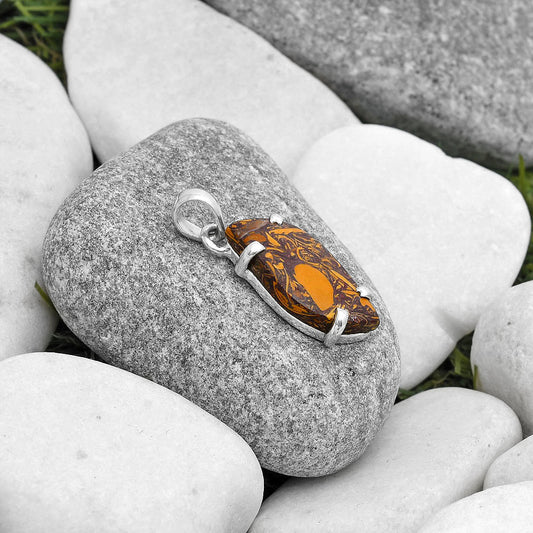 Natural Coquina Fossil Jasper - India Pendant P-1013 SDP126889