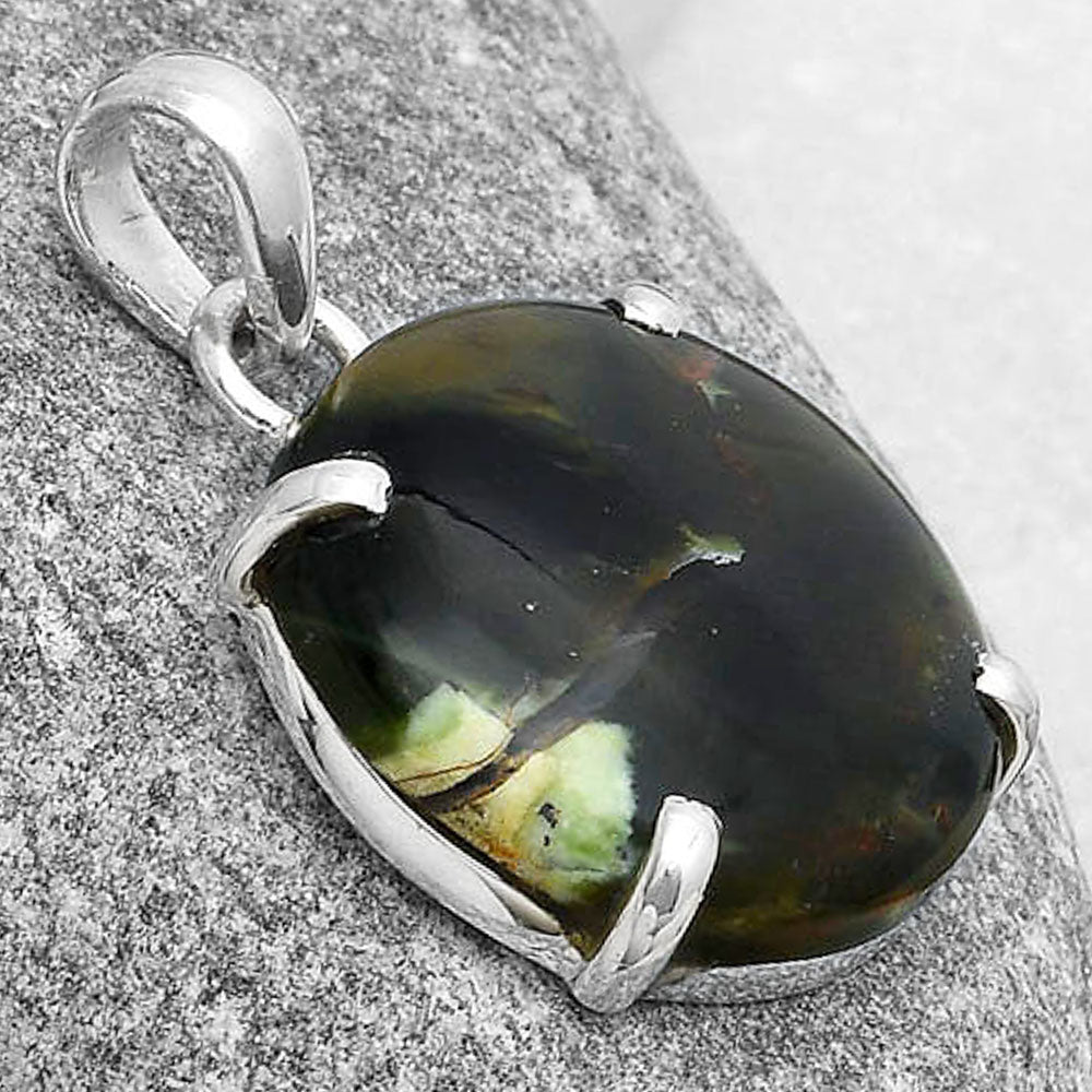 Natural Chrome Chalcedony Pendant P-1013 SDP126894