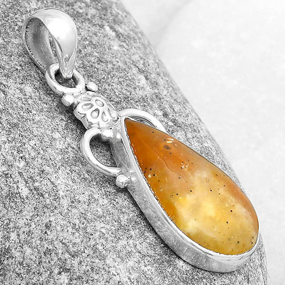 Natural Honey Dendritic Opal Pendant P-1220 SDP126924