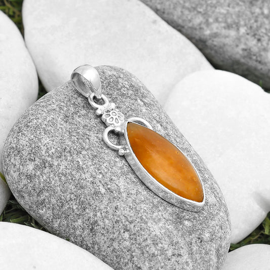 Natural Honey Dendritic Opal Pendant P-1220 SDP126925