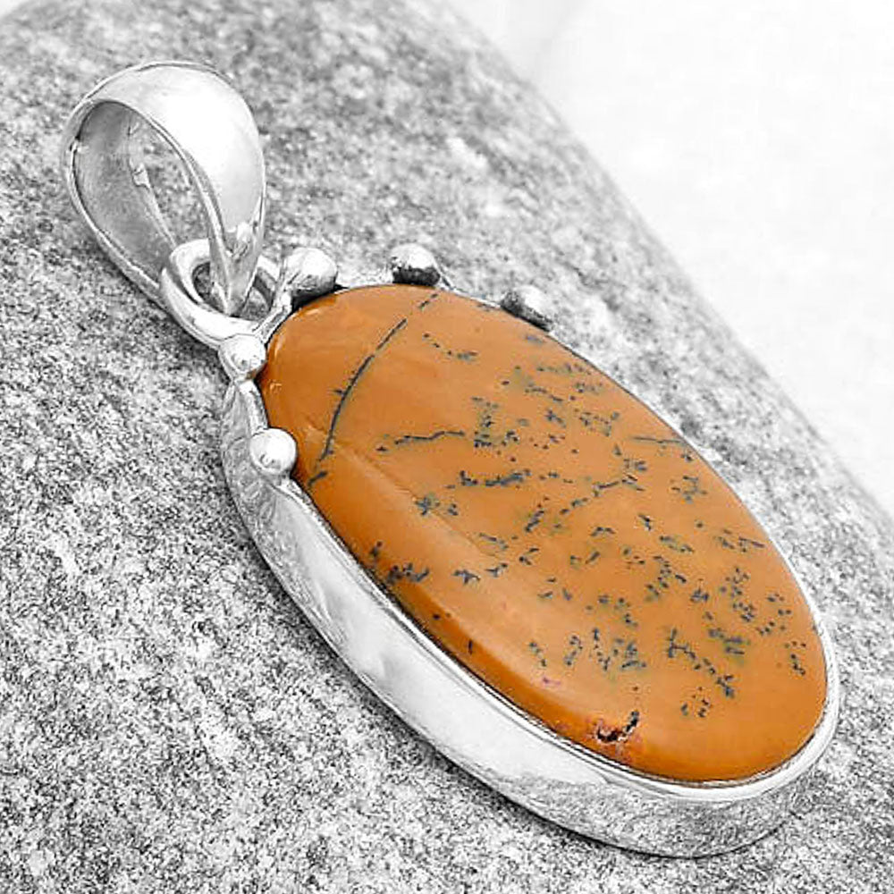 Natural Russian Honey Dendrite Opal Pendant P-1349 SDP127000