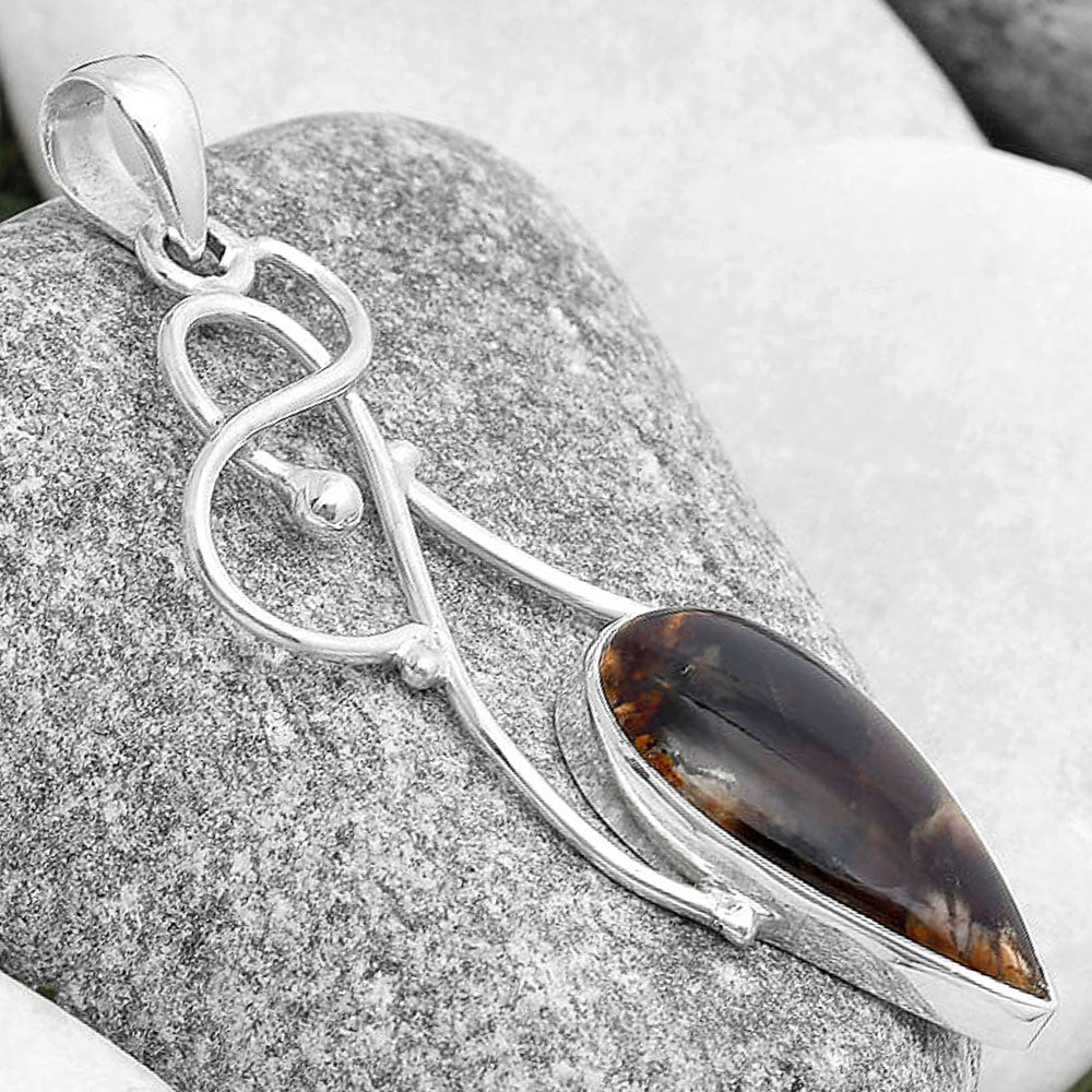 Natural Red Palm Root Agate Pendant P-1036 SDP127016