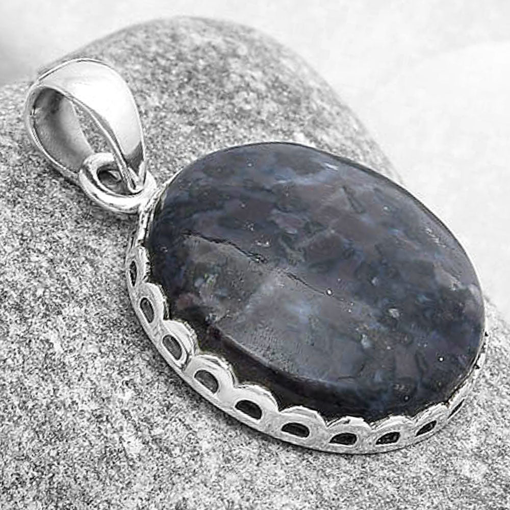 Natural Indigo Gabbro Pendant P-1637 SDP127084