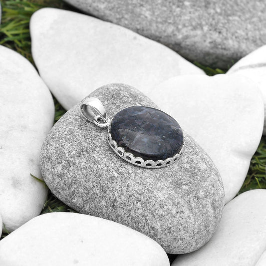 Natural Indigo Gabbro Pendant P-1637 SDP127084