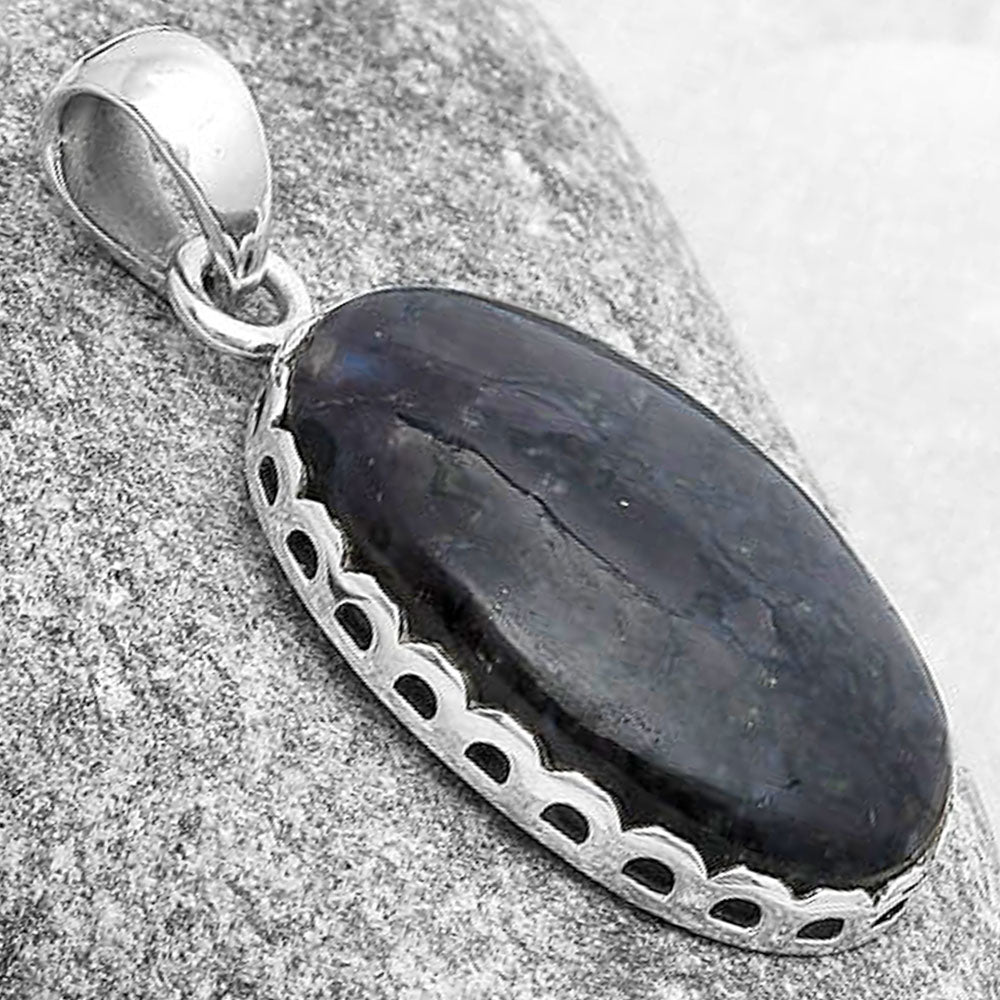Natural Indigo Gabbro Pendant P-1637 SDP127099
