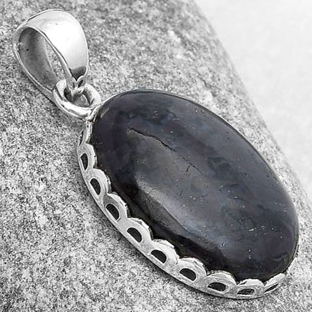 Natural Indigo Gabbro Pendant P-1637 SDP127105
