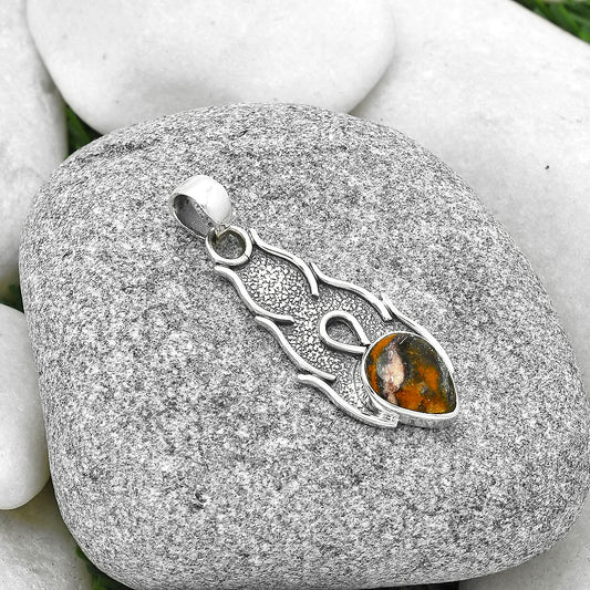 Natural Indian Blanket Jasper Pendant P-1400 SDP127279