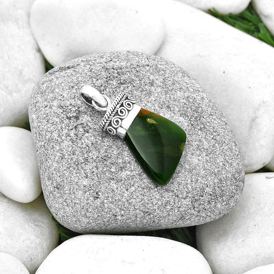 Natural Chrome Chalcedony Pendant P-1331 SDP127368