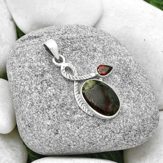 Natural Russian Eudialyte & Garnet Pendant P-1111 SDP127412