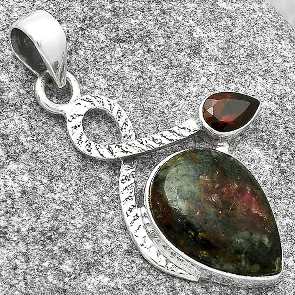 Natural Russian Eudialyte & Garnet Pendant P-1111 SDP127428