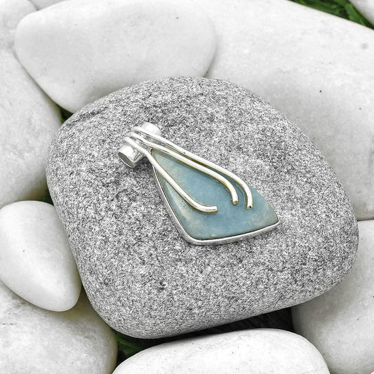 Natural Angelite Pendant P-1675 SDP127470