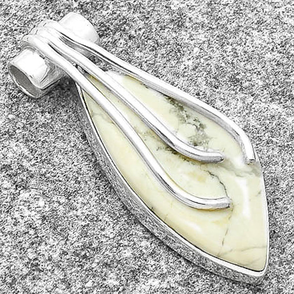 Natural White Howlite Pendant P-1675 SDP127492