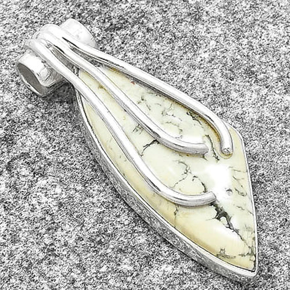 Natural White Howlite Pendant P-1675 SDP127493