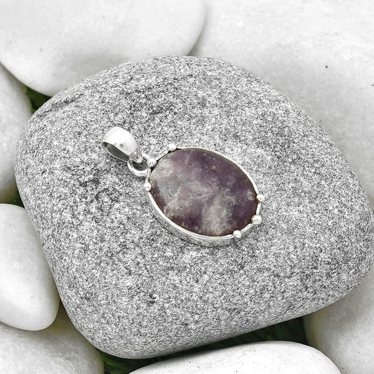 Natural Purple Lepidolite Pendant P-1349 SDP127521