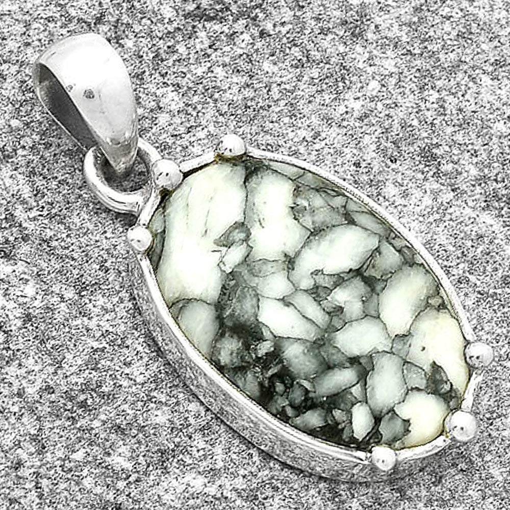 Natural Pinolith Stone Pendant P-1349 SDP127522