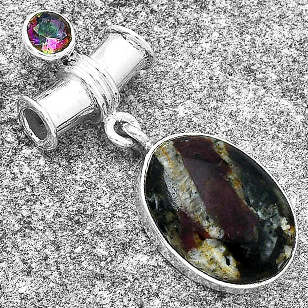 Russian Eudialyte & Mystic Topaz Pendant P-1337 SDP127599