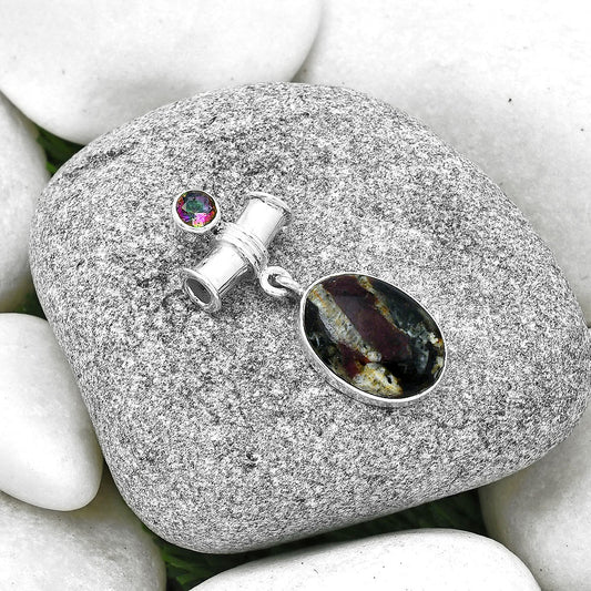 Russian Eudialyte & Mystic Topaz Pendant P-1337 SDP127599