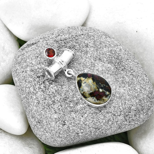Natural Russian Eudialyte & Garnet Pendant P-1337 SDP127606