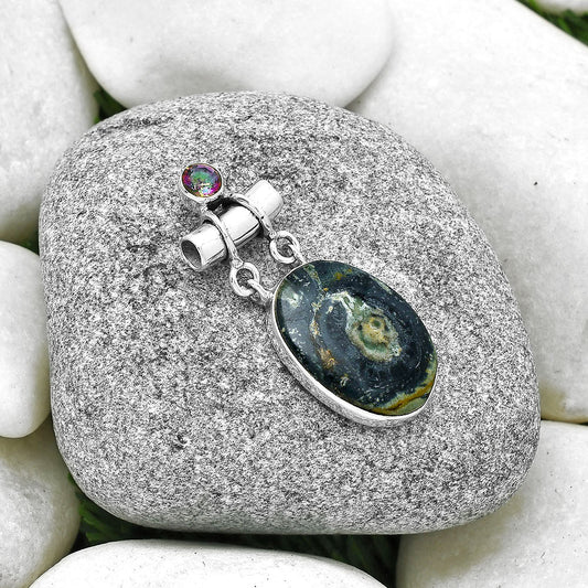 Star Galaxy Jasper & Mystic Topaz Pendant P-1276 SDP127636