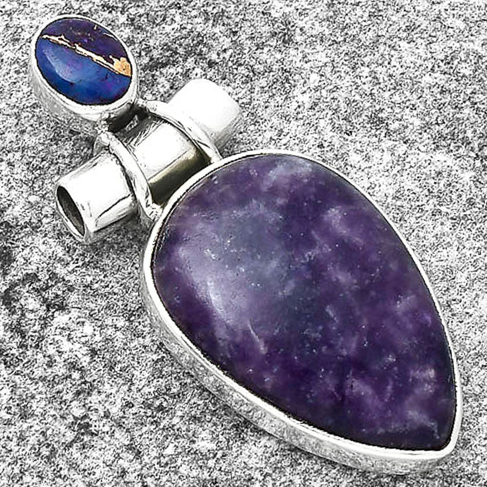 Purple Lepidolite & Copper Purple Turquoise Pendant P-1159 SDP127807
