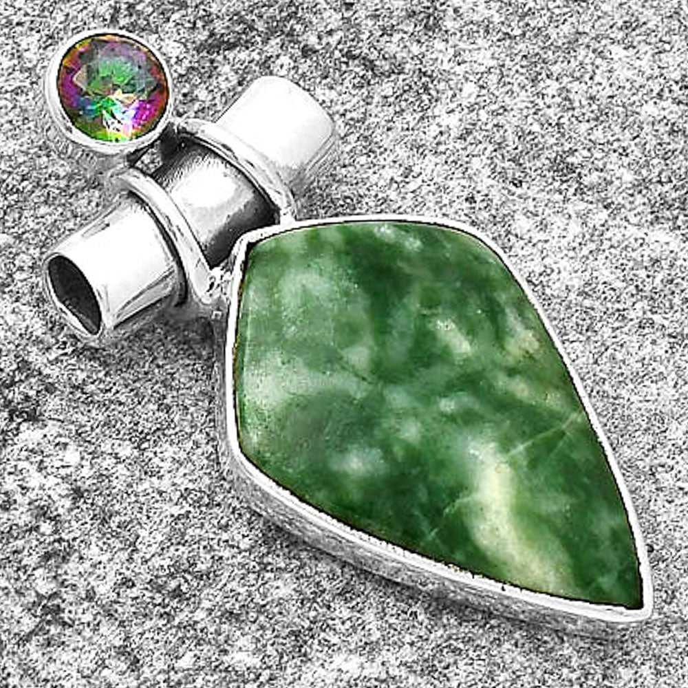 Natural Dioptase & Mystic Topaz Pendant P-1159 SDP127819