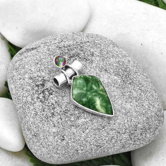 Natural Dioptase & Mystic Topaz Pendant P-1159 SDP127819