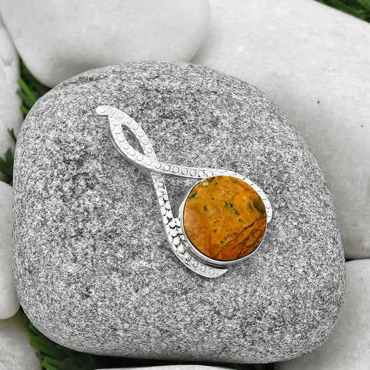 Natural Russian Honey Dendrite Opal Pendant P-1549 SDP127844