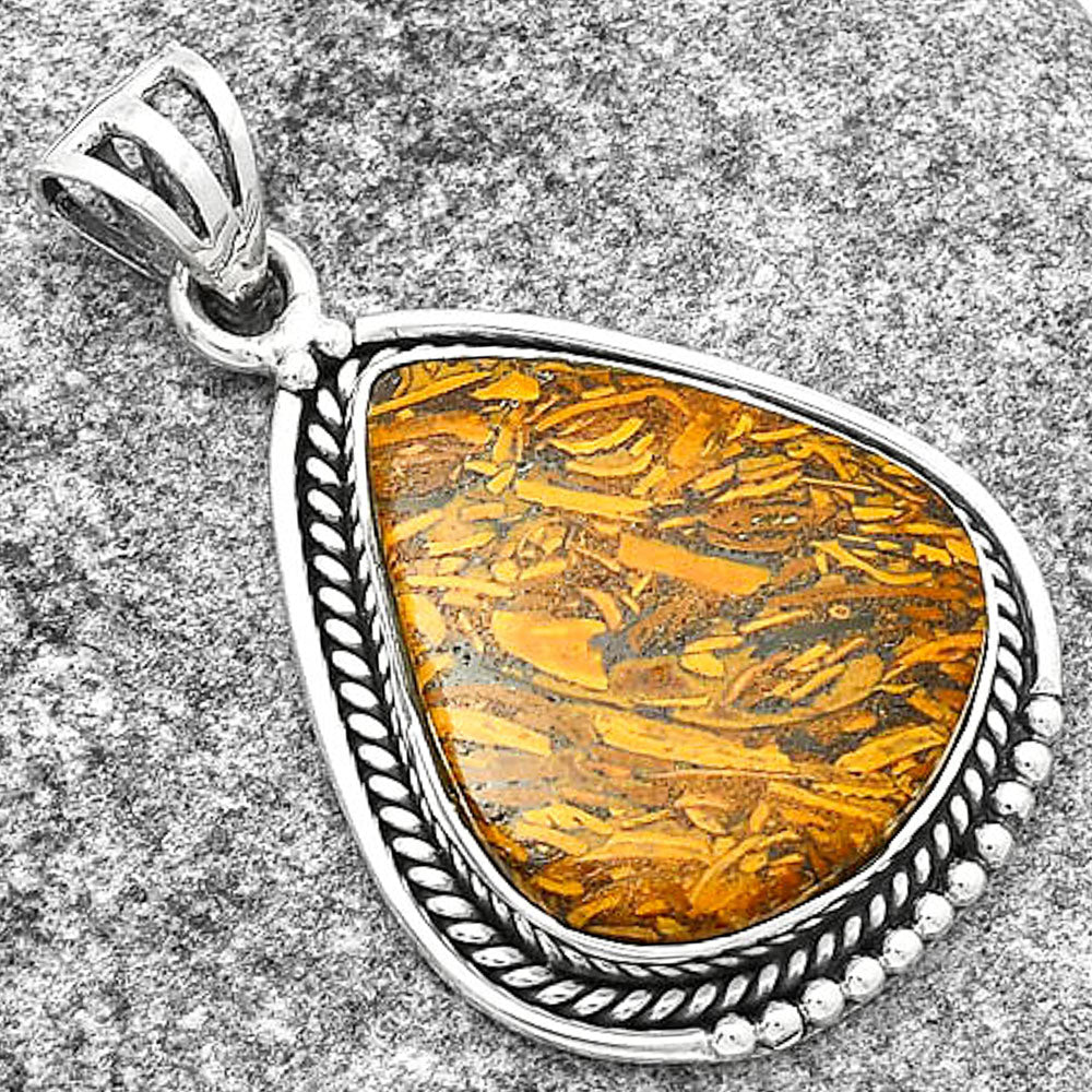 Natural Coquina Fossil Jasper - India Pendant P-1104 SDP128158