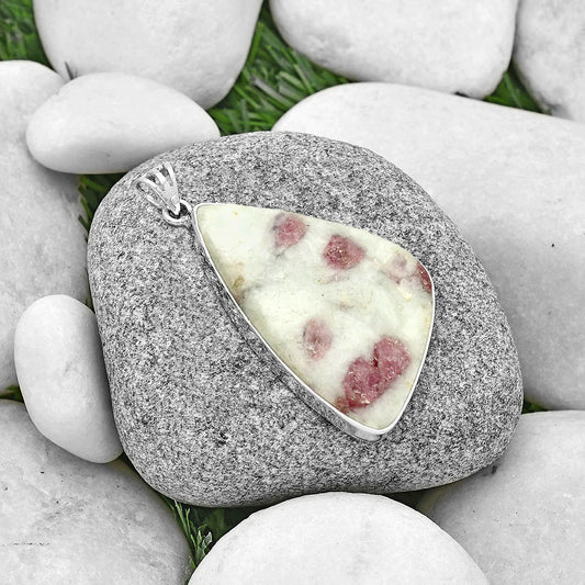 Natural Pink Tourmaline in Quartz Pendant P-1001 SDP128264