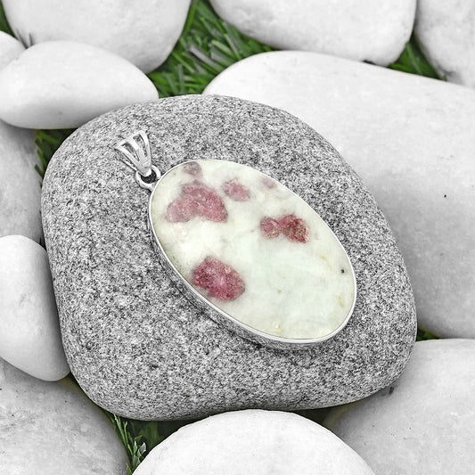 Natural Pink Tourmaline in Quartz Pendant P-1001 SDP128319
