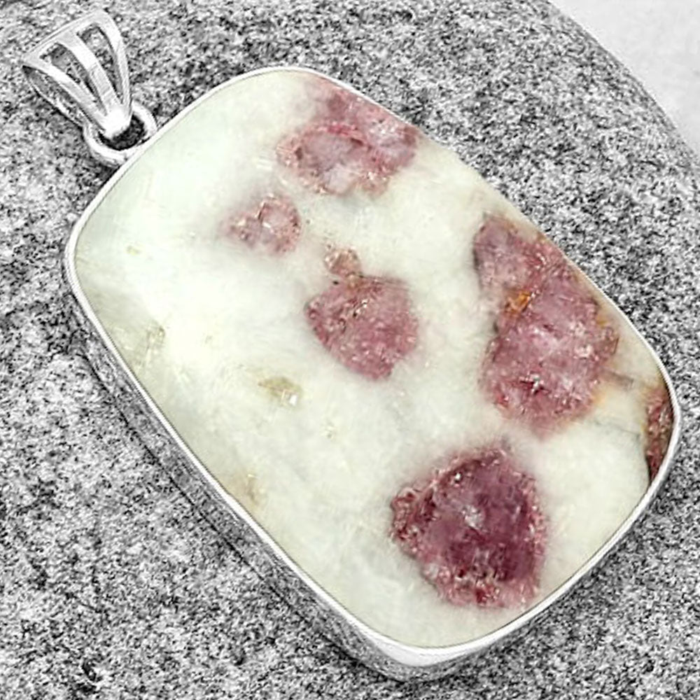 Natural Pink Tourmaline in Quartz Pendant P-1001 SDP128409