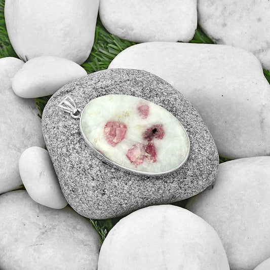 Natural Pink Tourmaline in Quartz Pendant P-1001 SDP128410