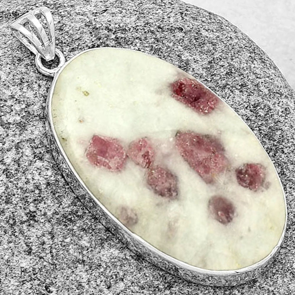 Natural Pink Tourmaline in Quartz Pendant P-1001 SDP128448