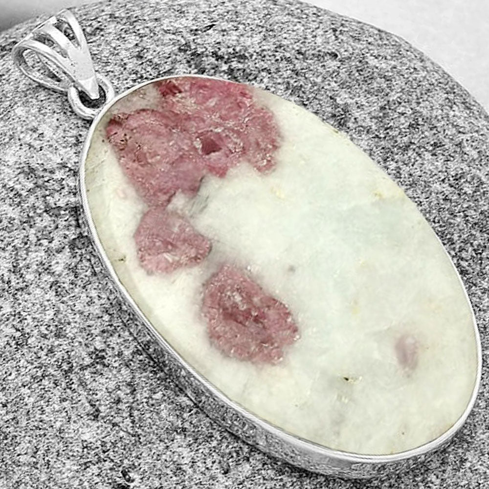 Natural Pink Tourmaline in Quartz Pendant P-1001 SDP128544