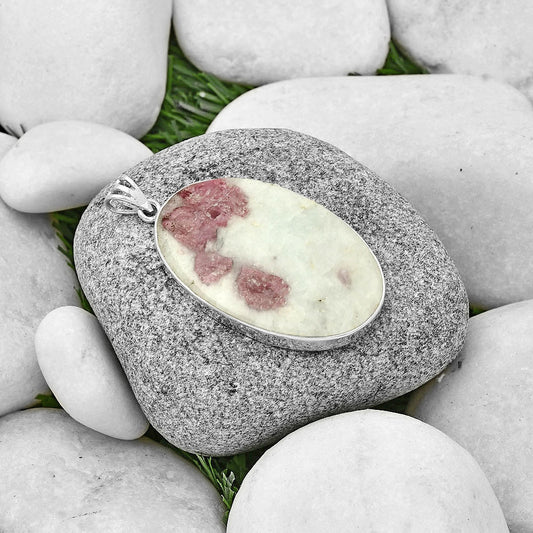 Natural Pink Tourmaline in Quartz Pendant P-1001 SDP128544