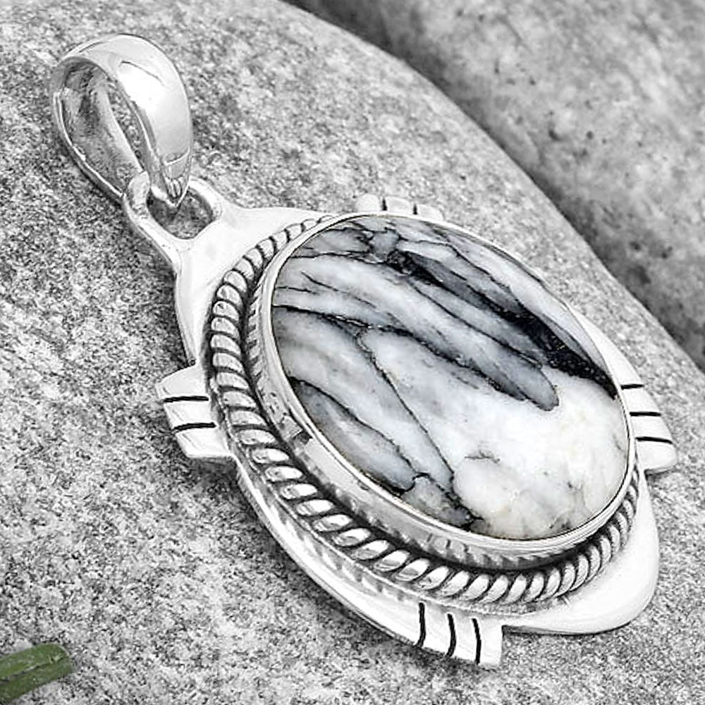 Natural Pinolith Stone Pendant P-1463 SDP129015