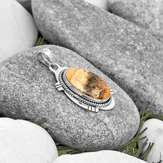 Natural Russian Honey Dendrite Opal Pendant P-1463 SDP129019