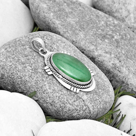 Natural Green Aventurine Pendant P-1463 SDP129025