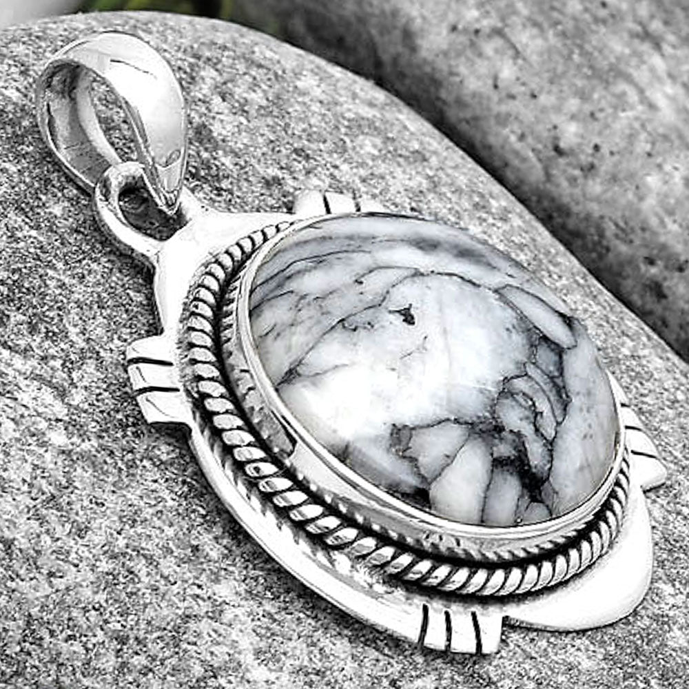 Natural Pinolith Stone Pendant P-1463 SDP129027