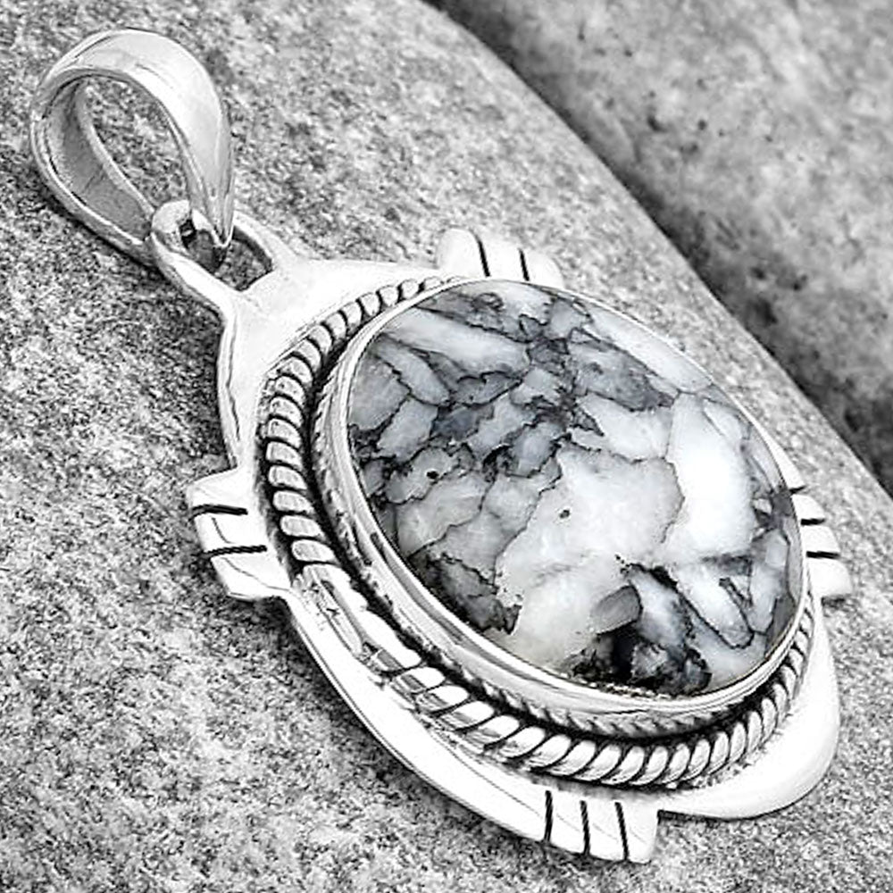 Natural Pinolith Stone Pendant P-1463 SDP129034