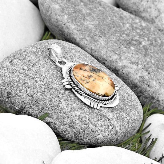 Natural Russian Honey Dendrite Opal Pendant P-1463 SDP129039