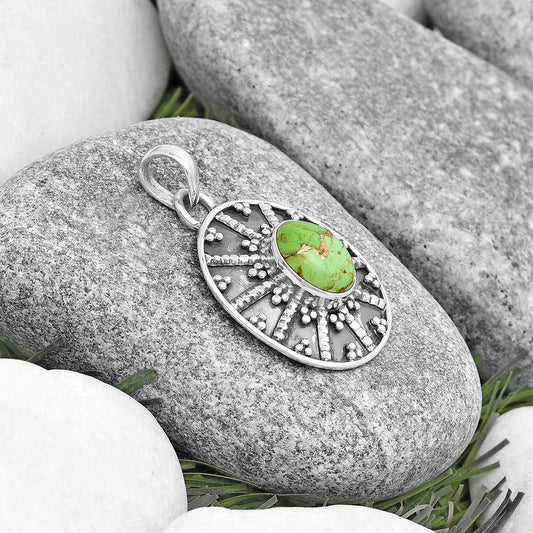 Copper Green Turquoise - Arizona Pendant P-1465 SDP129099