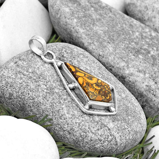 Natural Coquina Fossil Jasper - India Pendant P-1297 SDP129121