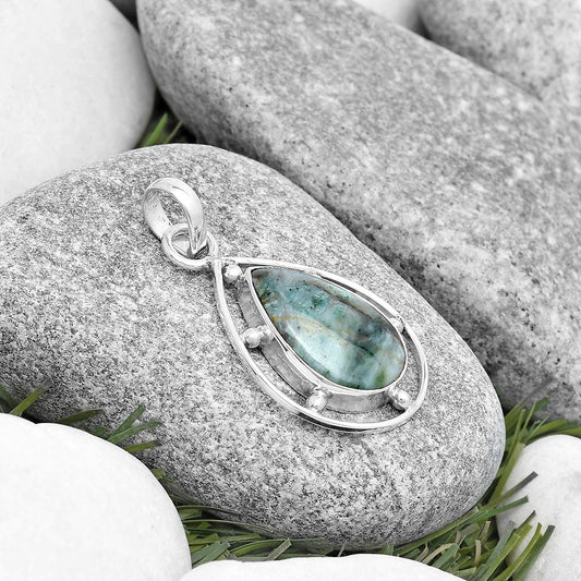 Natural Larsonite Jasper Pendant P-1297 SDP129123