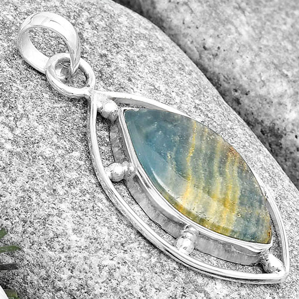 Natural Blue Aragonite Pendant P-1297 SDP129130