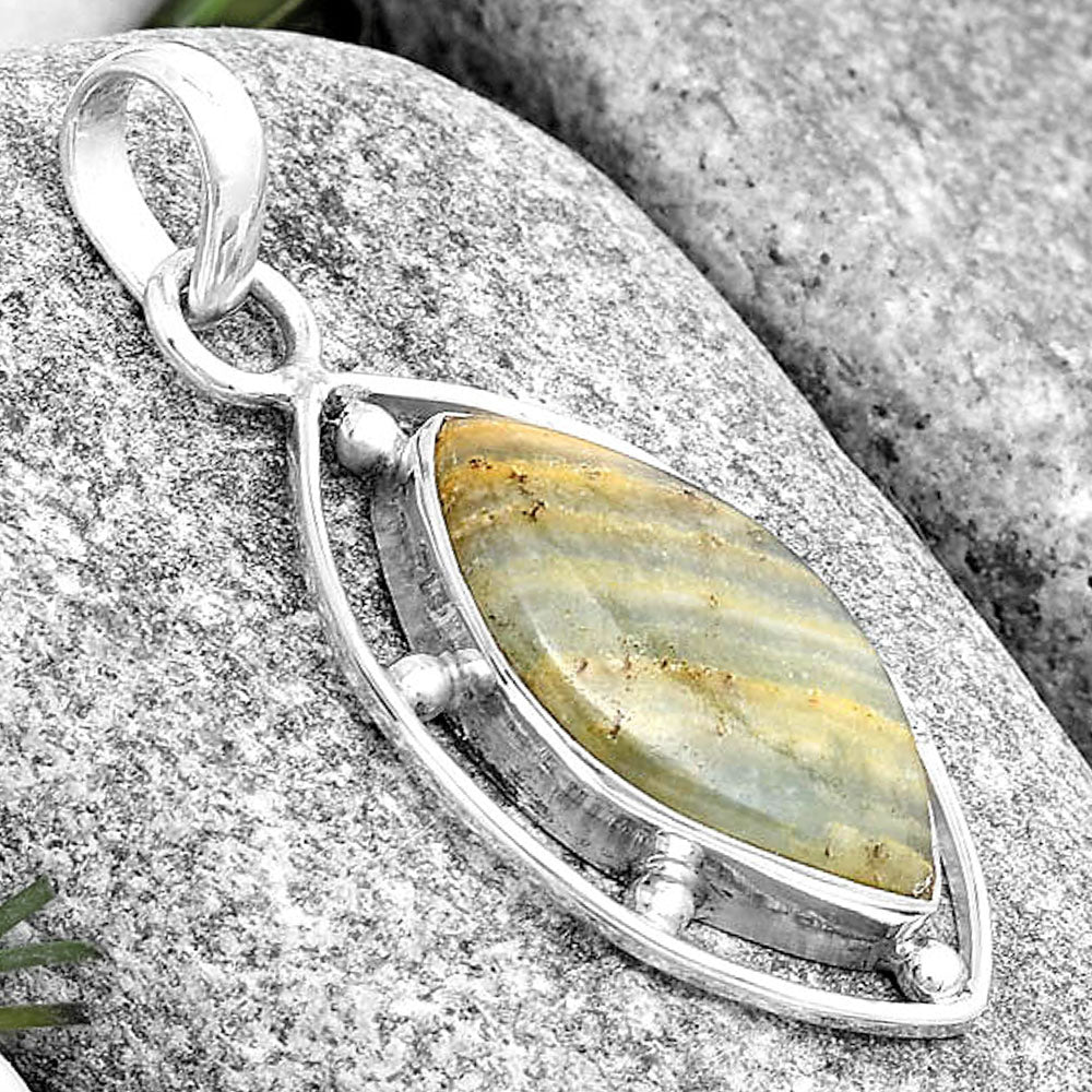 Natural Blue Aragonite Pendant P-1297 SDP129141
