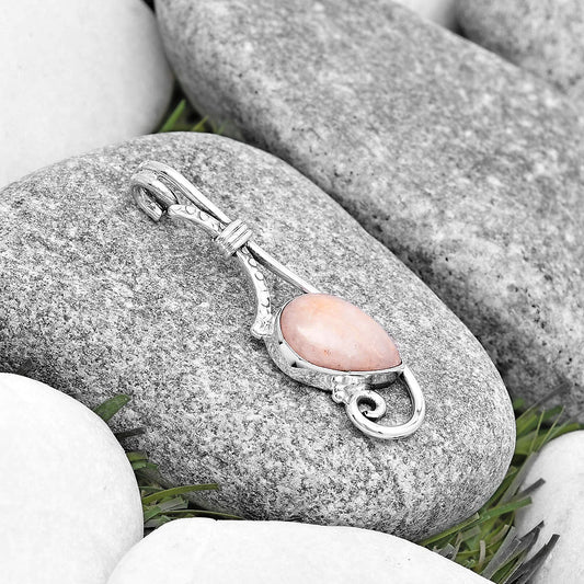 Natural Pink Scolecite Pendant P-1682 SDP129225